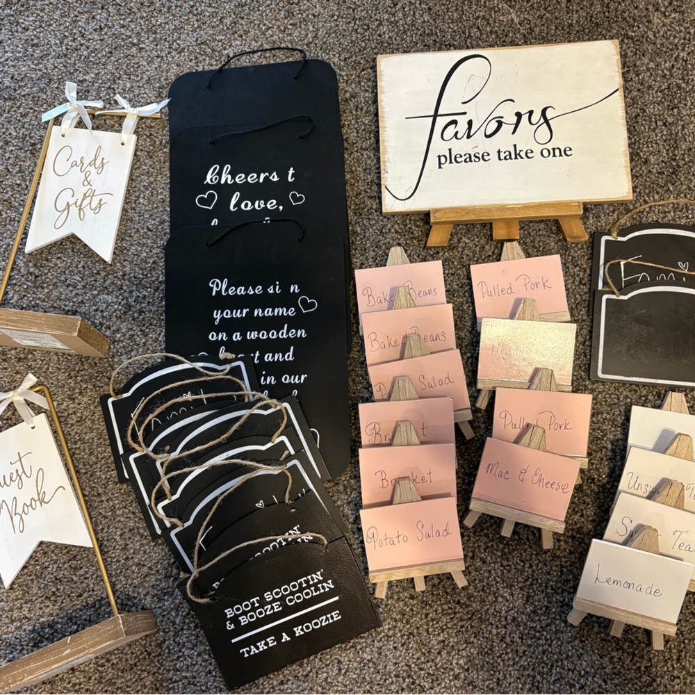 29 Wedding Signs Cards & Gifts Favors Guest Book